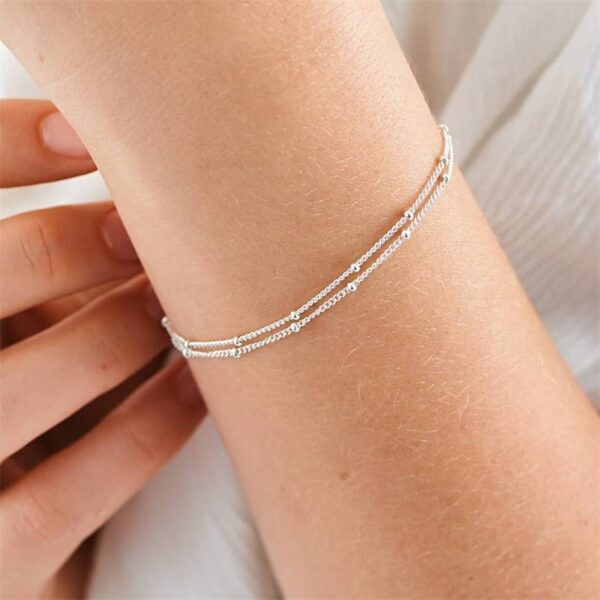 Satellite Double Layer Chain Bracelet - Image 2