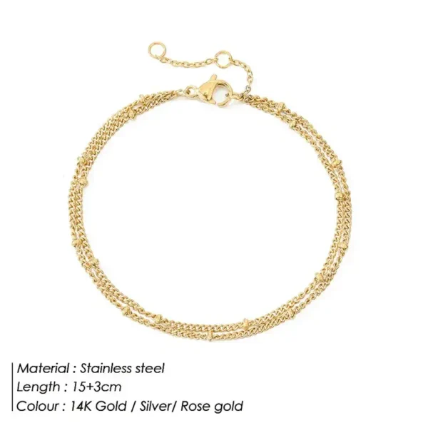 Satellite Double Layer Chain Bracelet - Image 5