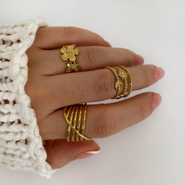 Luna Open Ring Stack (6-Piece Set) - Image 3